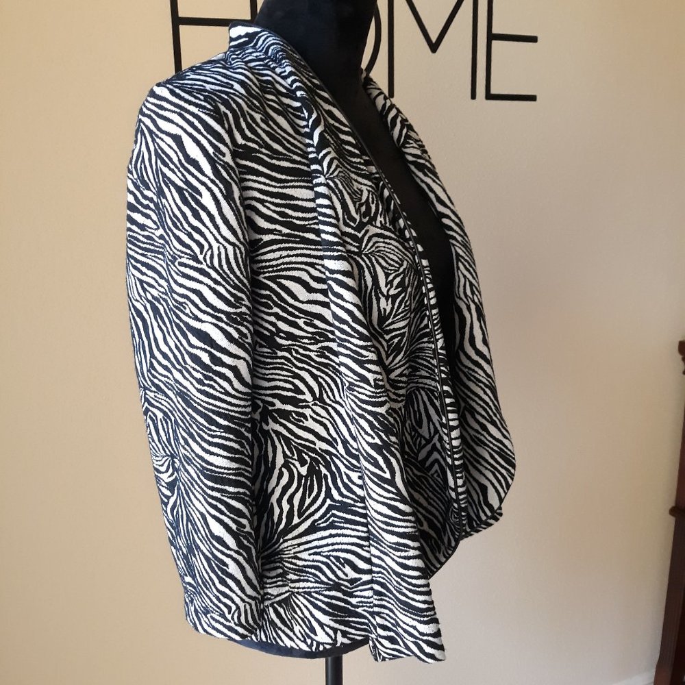 Notations Zebra Print Swing Jacket - image 3
